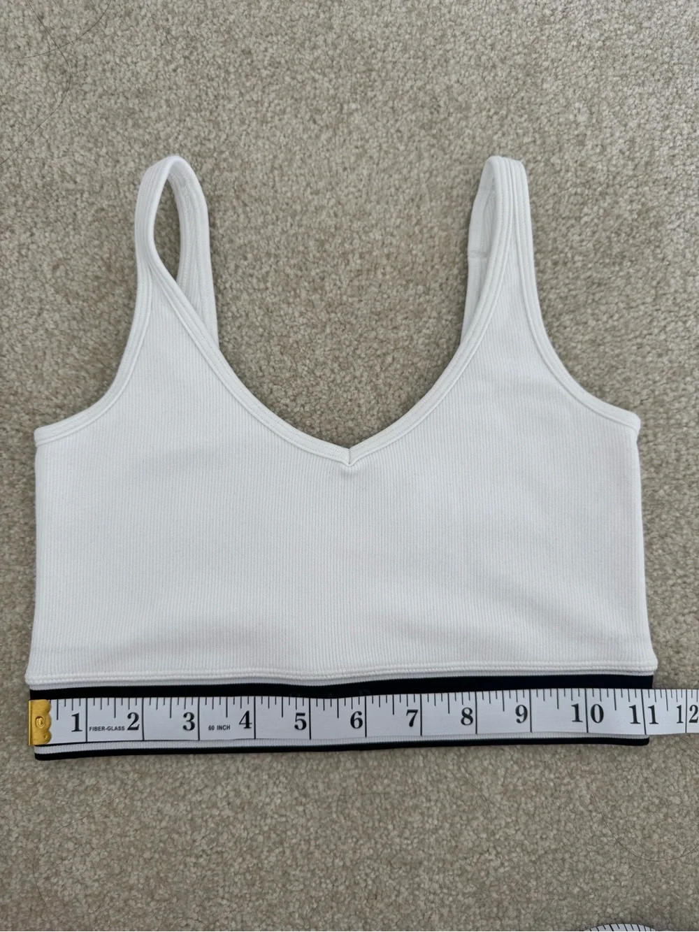 GAP White Ribbed Unlined Bra - Picture 3 of 5